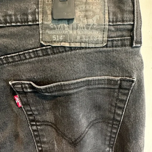Levi's Men's Dark Gray Straight Jeans - Picture 5 of 5